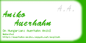 aniko auerhahn business card